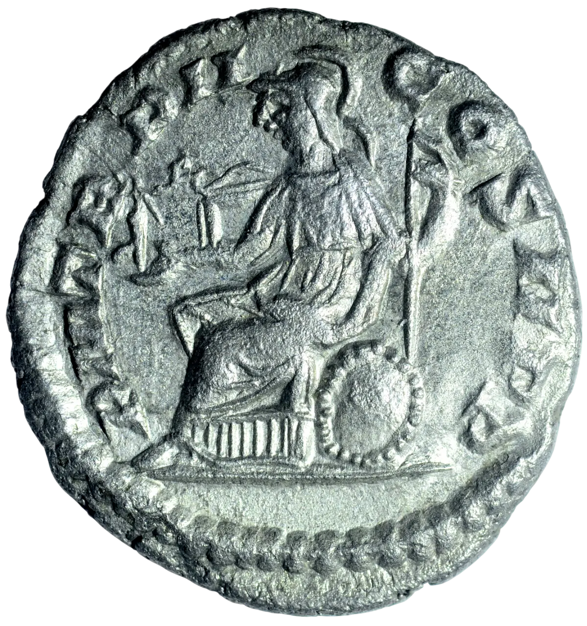 Denar des Elagabalus, Rom, 219 n. Chr. image 2
