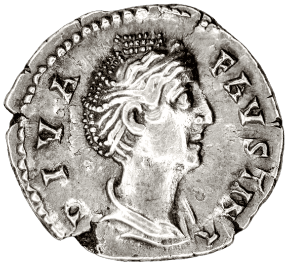 Denarius Diva Faustina Senior († 140/141 n. Chr.) image 1