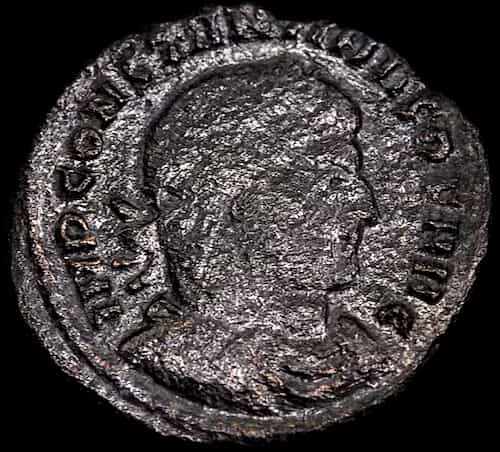 Monnaie romaine en bronze AE3 312–313 ap. J.-C. – Constantin le Grand image 1