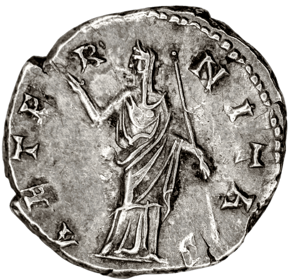 Denarius Diva Faustina Senior († 140/141 n. Chr.) image 2