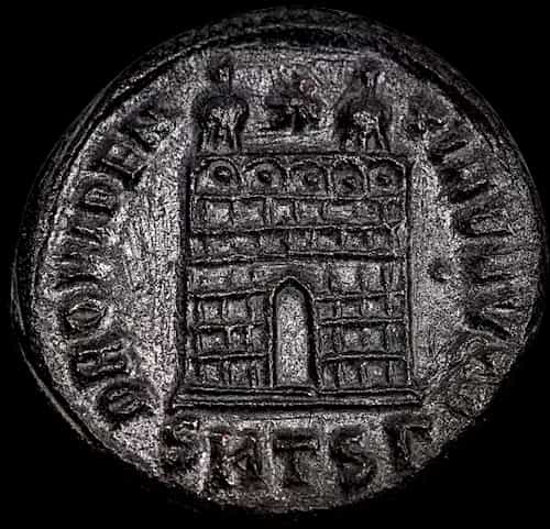Monnaie romaine en bronze AE3 330–334 ap. J.-C. – Constantin II César image 2