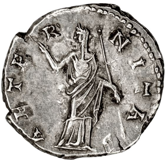 Denier de Diva Faustina l’Ancienne († 140/141 apr. J.-C.) image 2