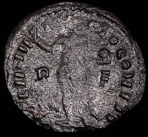 Moneta romana in bronzo AE3 312–313 d.C. – Costantino il Grande image 2
