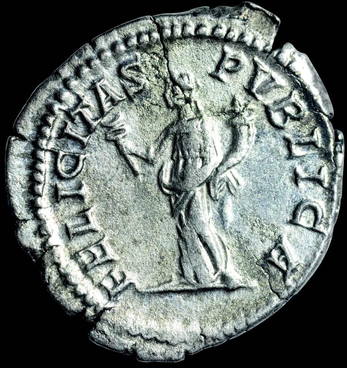 Geta (as Caesar), Denarius, Rome, c. AD 200–202, FELICITAS PVBLICA