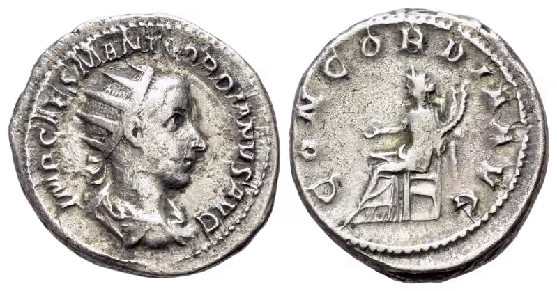 Gordian III, 238–244 n. Chr. Silber-Antoninian
