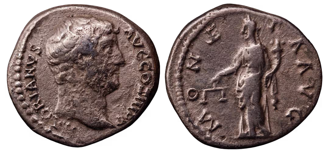 Hadrian, 117–138 n. Chr. Silberdenar
